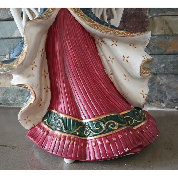 St. Nicholas Square Praying Angel Porcelain Musical Figurine Statue Holiday Deco - Picture 3 of 11